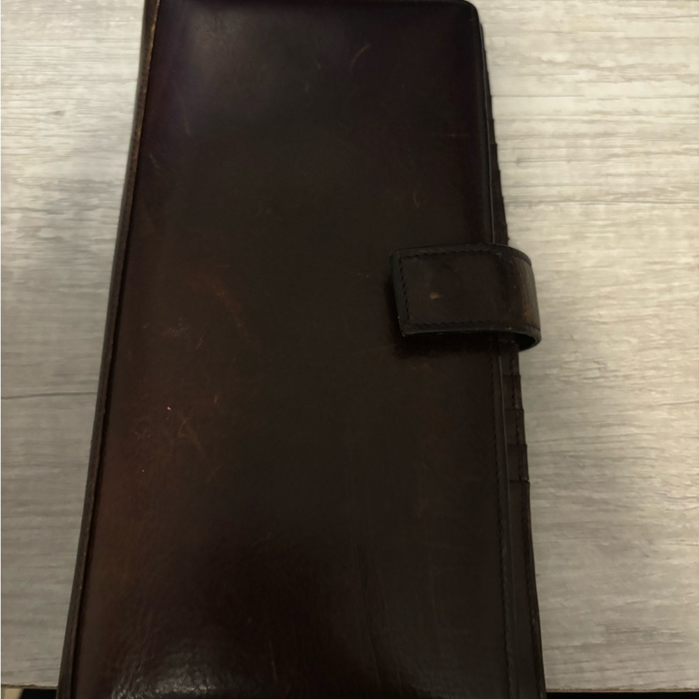 Tumi Brown Leather Wallet Organizer - Picture 3 of 4